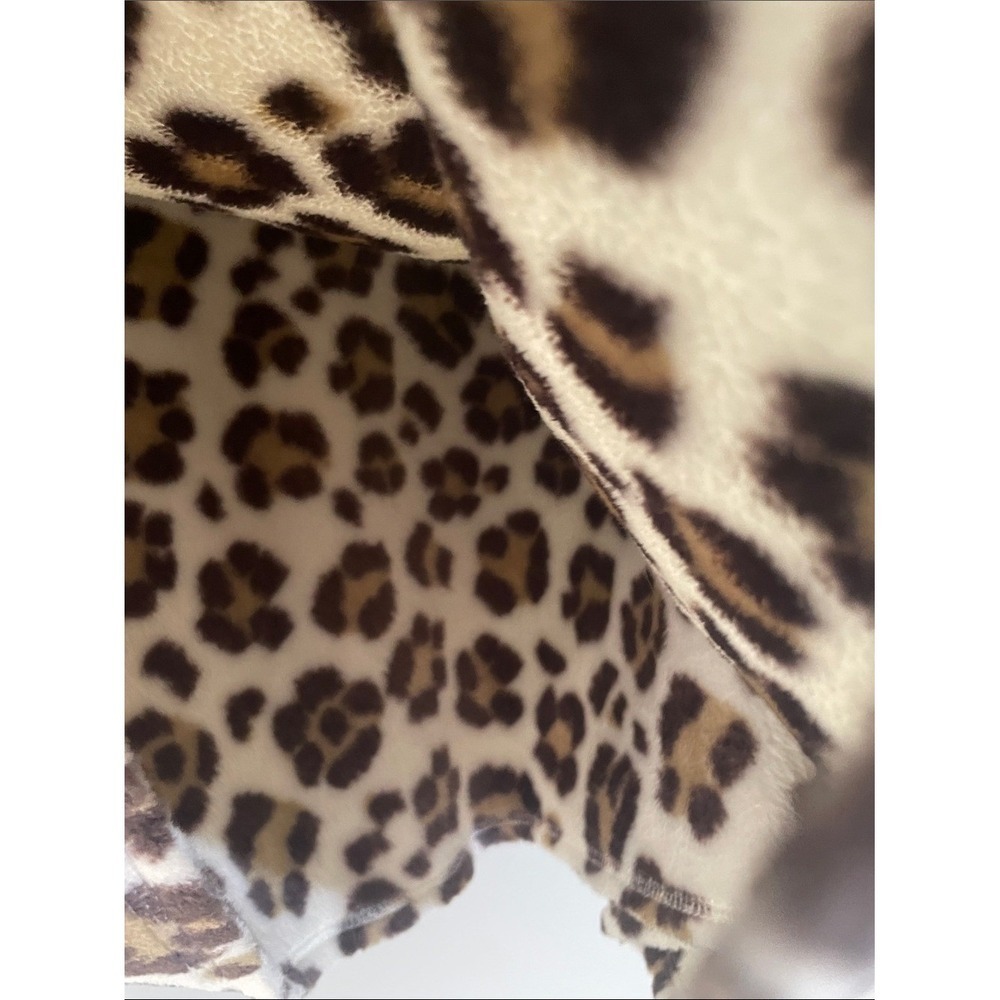 Aerie Lounge Set Fleece Leopard Print Medium Pajamas - Picture 9 of 12